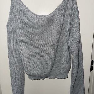 Cropped off the shoulder sweater